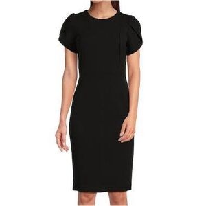 Calvin Klein Women's Puff Sleeve Scuba Shift Dress